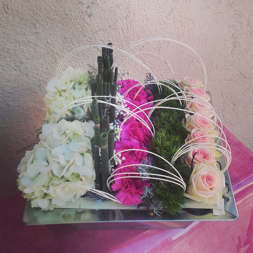 composition cadeau fleurs